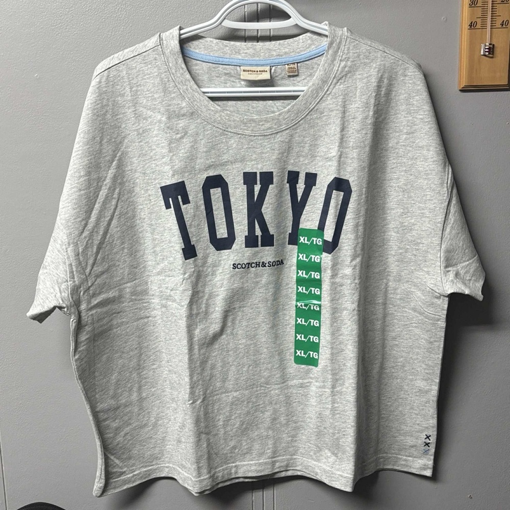 Scotch & Soda NWT Gray Boxy Fit Top XL - Picture 2 of 6